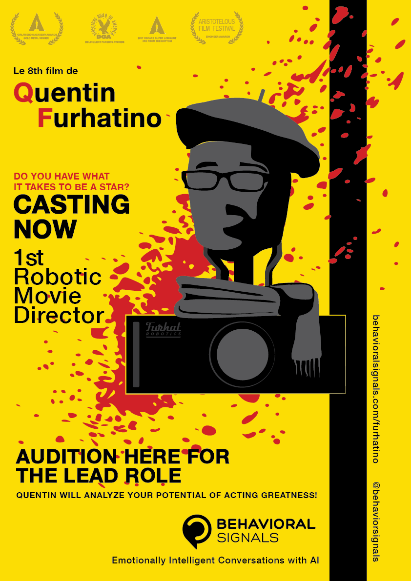 Quentin Furhatino, the 1st robotic movie director with emotion recognition