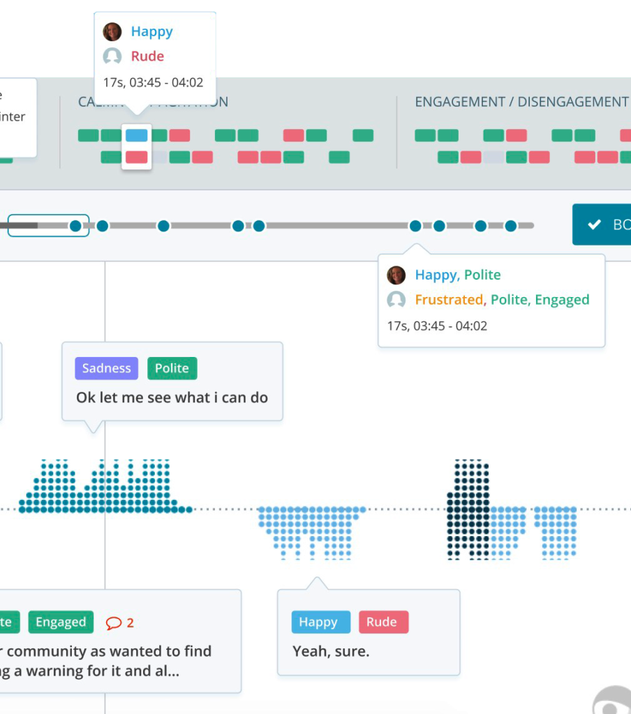 Behavioral Signals & meilo screenshot: capturing emotions