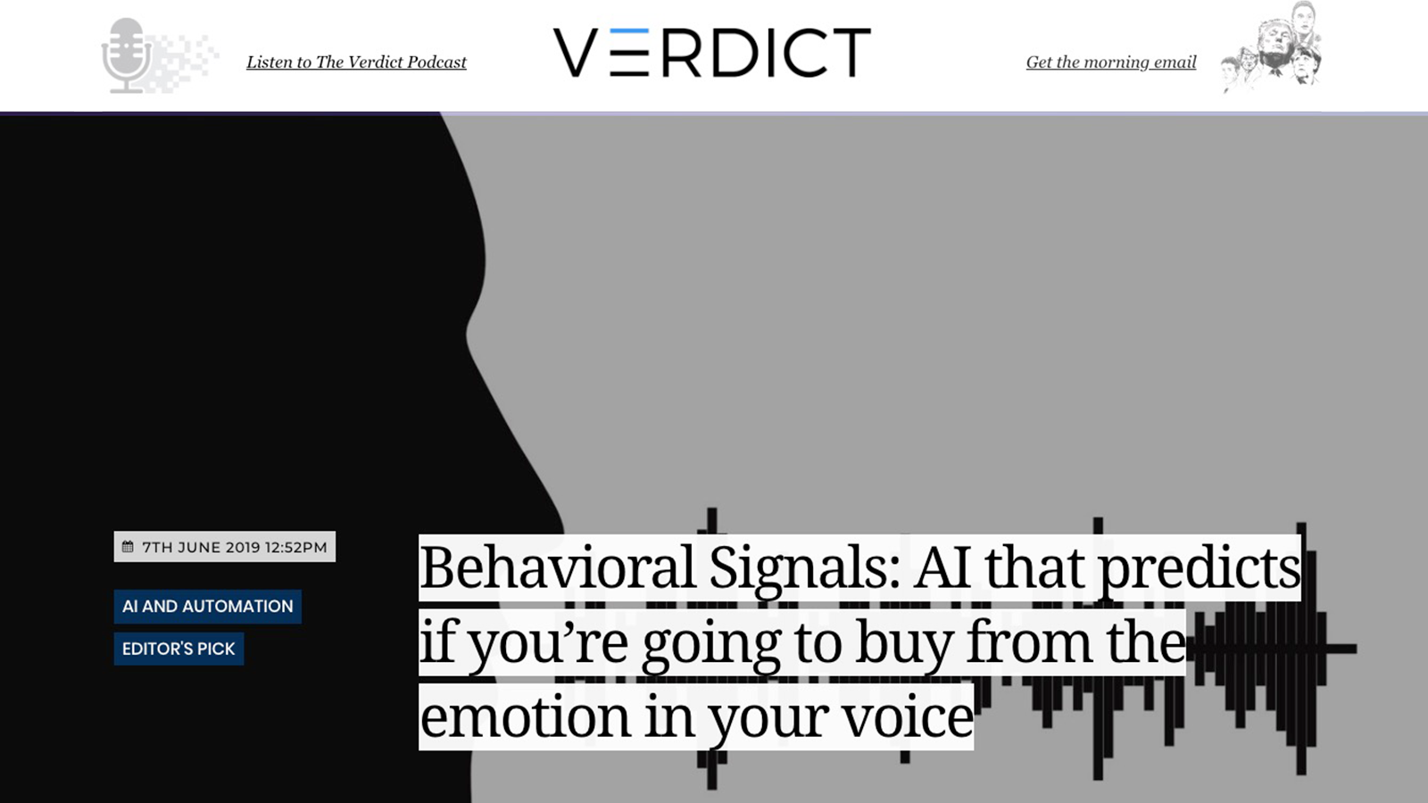 Behavioral Signals: AI that predicts if you’re going to buy from the emotion in your voice